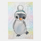 Pinguin mit Mütze Geschirrtuch (Vertikal)