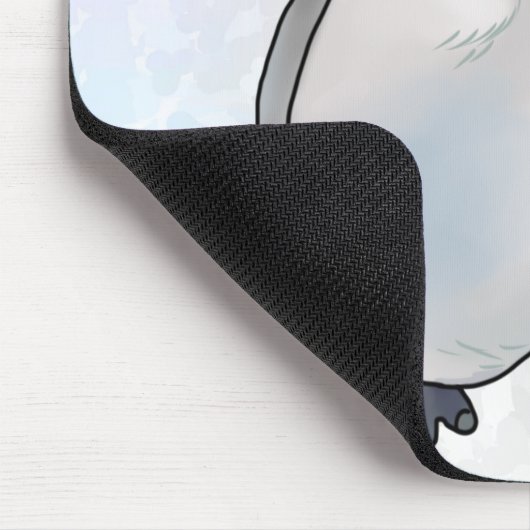 Pinguin mit Mütze Mousepad (Ecke)