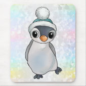 Pinguin mit Mütze Mousepad (Vorne)