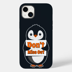 Pinguin mit Nicht Verpassen Schild Case-Mate iPhone 14 Plus Hülle