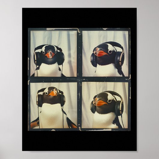 Pinguin mit Ohrverteidigern Autismus sensorisch Au Poster (Vorne)