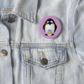 Pinguin mit Osterei Button (Beispiel)