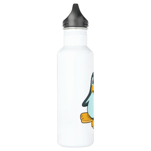 Pinguin mit Poker-Karten Edelstahlflasche (Links)