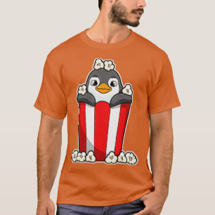 Pinguin mit Popcorn-Kegel T-Shirt