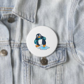 Pinguin mit Rettungsring Button (Beispiel)