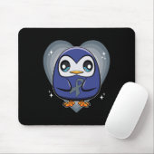 Pinguin mit Ribbon-Welt Dyslexie Bewusstsein Mousepad (Mit Mouse)