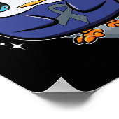 Pinguin mit Ribbon-Welt Dyslexie Bewusstsein Poster (Ecke)