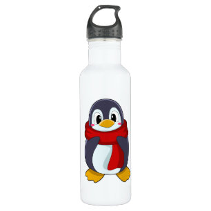 Pinguin mit Scarf Edelstahlflasche