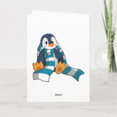 Pinguin mit Scarf Karte (Rückseite)