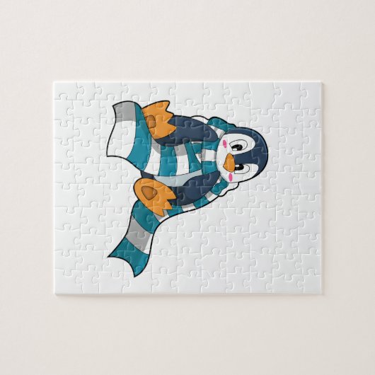 Pinguin mit Scarf Puzzle (Horizontal)