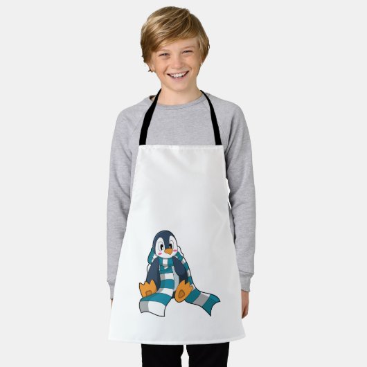 Pinguin mit Scarf Schürze (Getragen)