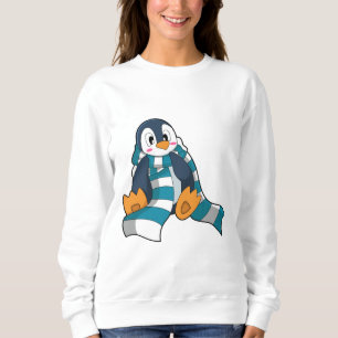 Pinguin mit Scarf Sweatshirt