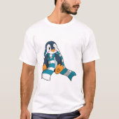 Pinguin mit Scarf T-Shirt (Vorderseite)