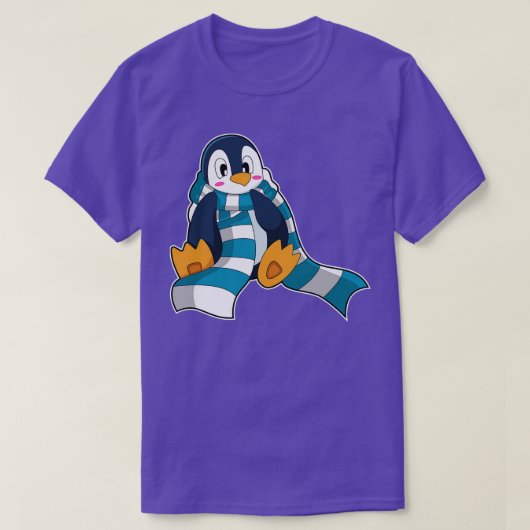 Pinguin mit Scarf T-Shirt (Design vorne)