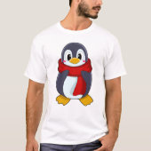 Pinguin mit Scarf T-Shirt (Vorderseite)