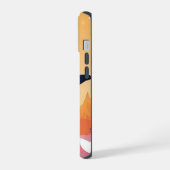 Pinguin mit Scarf und Skateboard Fun Design iPhone 15 Hülle (Linke Seite)