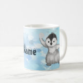 Pinguin mit Schneeball Kaffeetasse (VorderseiteRechts)