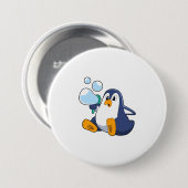 Pinguin mit Seifenblasen.PNG Button (Vorne & Hinten)