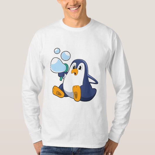 Pinguin mit Seifenblasen.PNG T-Shirt (Vorderseite)