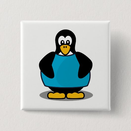 Pinguin mit Shirt Button (Vorderseite)