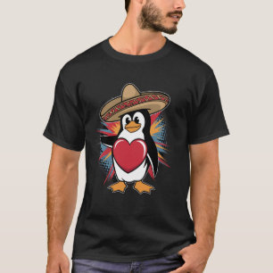 Pinguin mit Sombrero Lustiges und Liebvolles Desig T-Shirt
