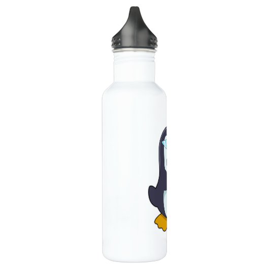 Pinguin mit Sonnenbrille Edelstahlflasche (Links)