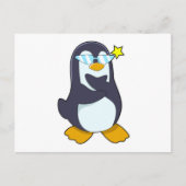 Pinguin mit Sonnenbrille Postkarte (Vorderseite)