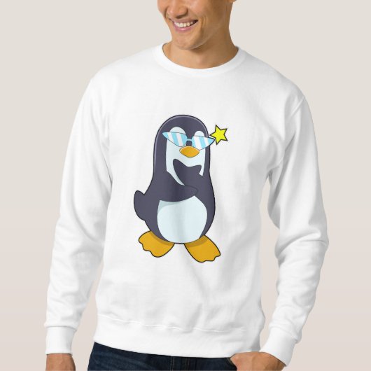 Pinguin mit Sonnenbrille Sweatshirt (Vorderseite)