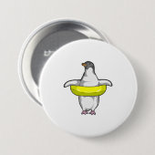 Pinguin mit Swim-Ring Button (Vorne & Hinten)