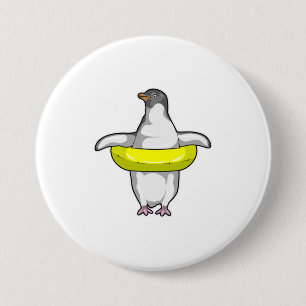 Pinguin mit Swim-Ring Button