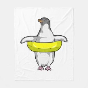 Pinguin mit Swim-Ring Fleecedecke