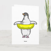 Pinguin mit Swim-Ring Karte (Rückseite)