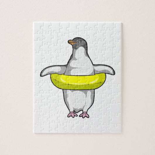 Pinguin mit Swim-Ring Puzzle (Vertikal)