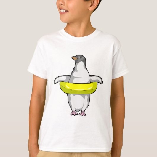 Pinguin mit Swim-Ring T-Shirt (Vorderseite)
