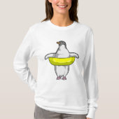Pinguin mit Swim-Ring T-Shirt (Vorderseite)