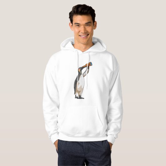 Pinguin mit Teleskop Hoodie (Vorne ganz)