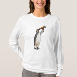 Pinguin mit Teleskop T-Shirt