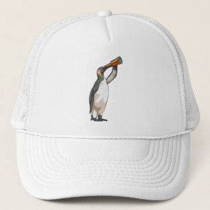 Pinguin mit Teleskop Truckerkappe