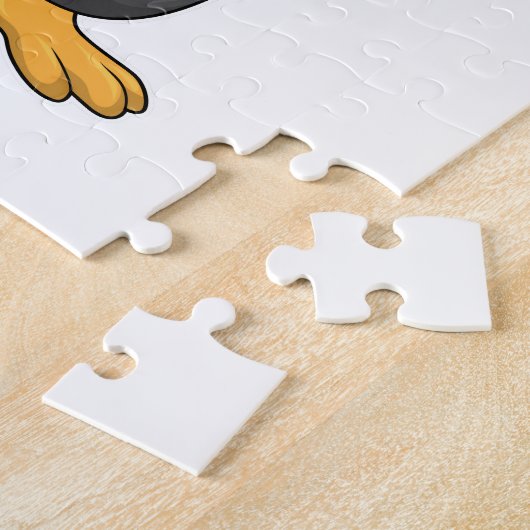 Pinguin mit Trinkbecher mit Stroh Puzzle (Seite)