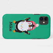 Pinguin mit Weihnachtsbeleuchtung Case-Mate iPhone Hülle (Rückseite (Horizontal))