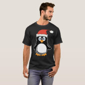 Pinguin mit Weihnachtsmannmütze T-Shirt (Vorne ganz)