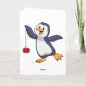 Pinguin mit Yo-Yo Karte (Rückseite)