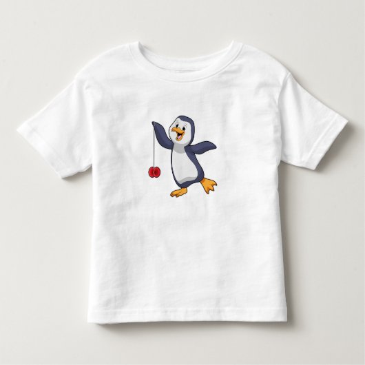 Pinguin mit Yo-Yo Kleinkind T-shirt (Vorderseite)
