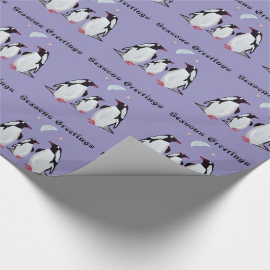 Pinguin-Mond-Packpapier Geschenkpapier (Ecke)