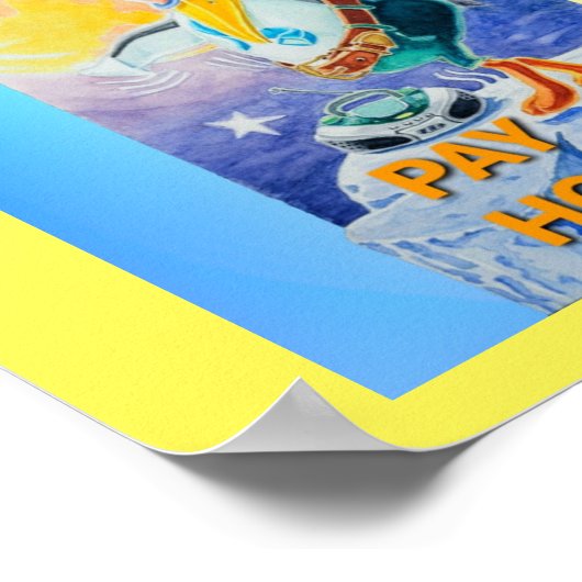 Pinguin Moonwalk Homage Poster (Ecke)