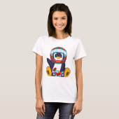 Pinguin-Motorrad T-Shirt (Vorne ganz)