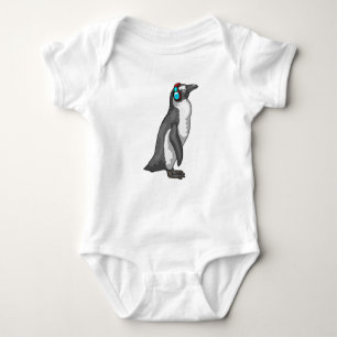 Pinguin Music Headphone Baby Strampler