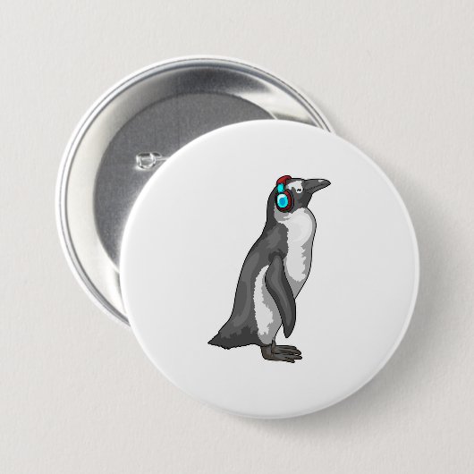 Pinguin Music Headphone Button (Vorne & Hinten)