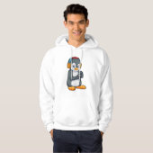 Pinguin Music Headphone Hoodie (Vorne ganz)