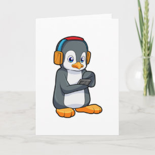 Pinguin Music Headphone Karte